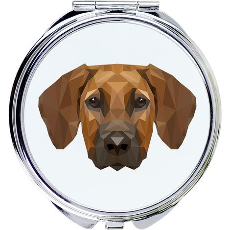 Rhodesian Ridgeback, perro león africano: espejo con una foto e inscripción geométrica de Art-Dog (1/3)