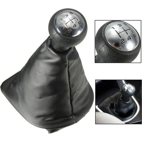 5 Vitesses Pommeau de Levier de Vitesse avec Soufflet Compatible pour Peugeot 307 (1/4)