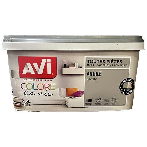 AVI Colore la Vie Peinture Toutes pièces Argile 2,5 L (1/2)