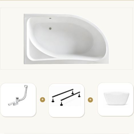 Baignoire CALMA 140x90 gauche sans tablier + RT (1/5)