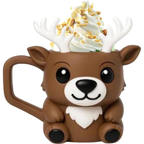 Porte-Glace De 500 Ml Accessoires De Renne Mignons Imprimés En 3D Tasse à Café de Noël Pour Snacks Bonbons Yaourt pour Tout-petits Gâteau Desserts Fruits Fêtes d'Été Boisson (1/5)