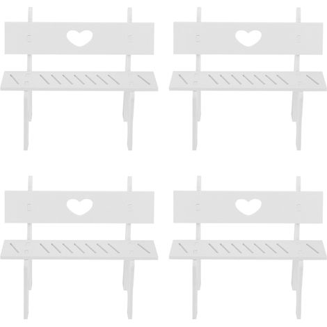 Lot de 4 mini chaises suspendues à pieds de poupée, ornement artisanal pour décoration de bureau (1/5)