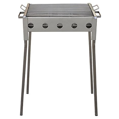FPLUS barbacoa hierro pintada 670x330x600 , Barbacoa de cuatro patas desmontables, pintada con pintura anti calórica y parrilla ajustable , tiene la peculiaridad de tener unos círc (1/3)