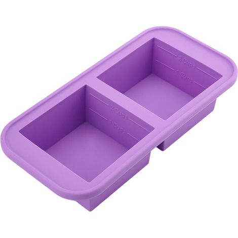 Bardusch-Moules à congélation en silicone avec couvercles - Préparation facile des repas - Plateaux de congélation en silicone avec couvercle pour aliments, bouillons et plus encore, moules à soupe en (1/5)