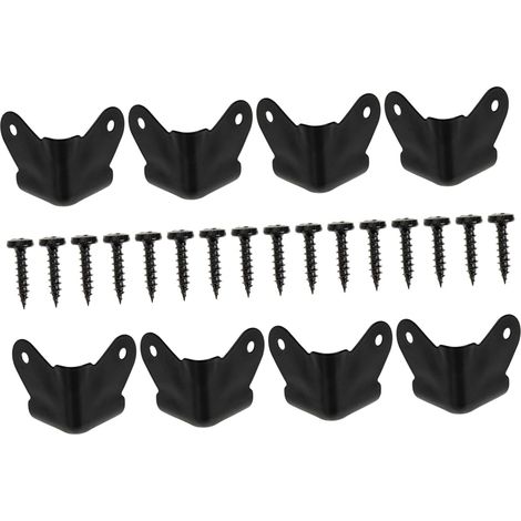Protège-coins décoratifs, fer, noir, pour boîtes et coffrets (1/5)