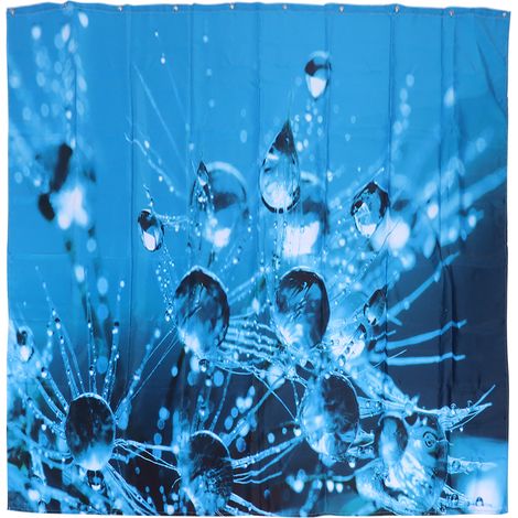 Rideau de douche imperméable à 12 crochets pour salle de bain, 150 x 180 cm. (1/5)