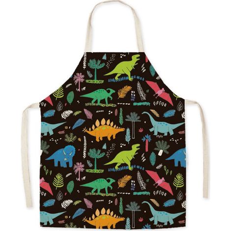 Grembiule in lino con stampa a cartoni animati, ideale per la cucina e la casa. Grembiule resistente e di alta qualità. Un capo d'abbigliamento da lavoro elegante per la cucina e la casa. (1/5)
