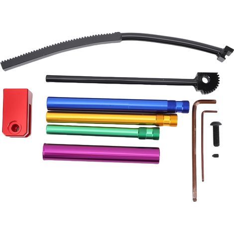 Outils de changement de pneus de vélo tout-terrain, changeur rapide et sans effort, comprend des tiges de support de 15, 17, 20 et 25 mm pour roues de 16 à 21 pouces, 25 axes mm. (1/5)