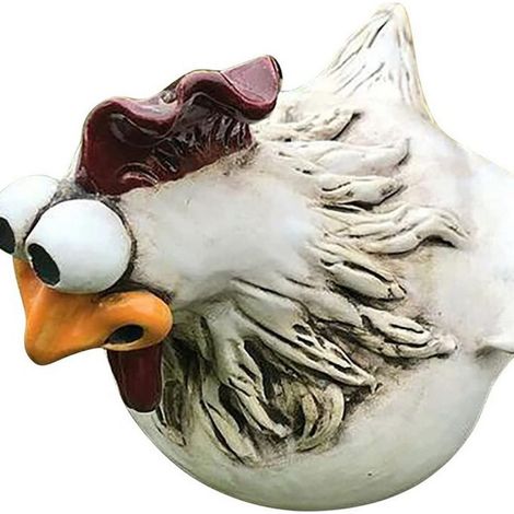 Lot De 3 Statues De Décoration De Clôture De Poulet Amusantes Pour Escaliers De Jardin, Ferme, Terrasse, Arrière-Cour, Artisanat En Résine, Sculpture De Poule De Poulet, Statue D'extérieur, Cadeau De (1/5)
