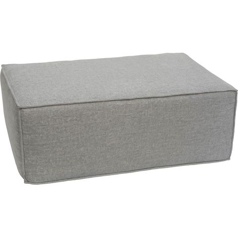 [JAMAIS UTILISÉ] Ottomane/accessoires pour canapé HHG-399, pouf repose-pieds, chaise longue, tissu/textile 300 g/m² 38 x 97 x 70 cm, gris clair (1/5)