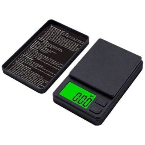 Balance numérique de poche 1000 g x 0,01 g, balance de précision portable pour bijoux avec housse de protection, tare 7 unités, pour aliments, cuisine, café, batterie incluse