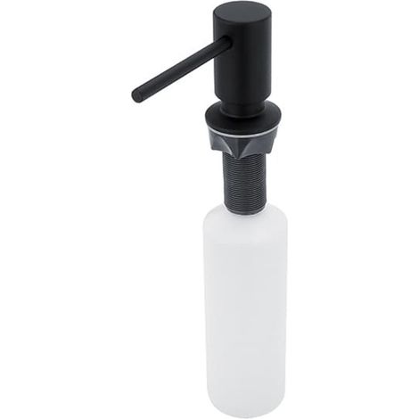 Nimco - Dispensador de desinfectante o jabón, de encastre, 350 ml, negro mate UNC 4031V-90 (1/3)