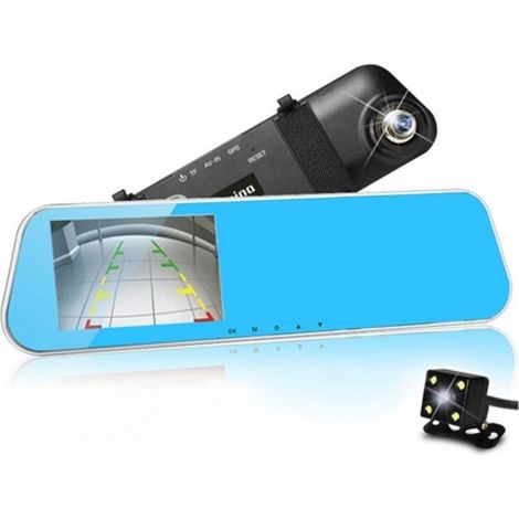 Trade Shop - RÜCKSPIEGEL DVR MONITOR HD 4,3" LCD AUTO RÜCKFAHRKAMERA -