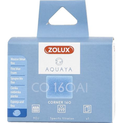 Filtre pour pompe corner 160, filtre CO 160 Al mousse bleue fine x1. pour aquarium. - zolux