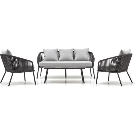 Conjunto de muebles de exterior Houston 1634 , 0x0x0cm, Cuerda, Metal (1/5)