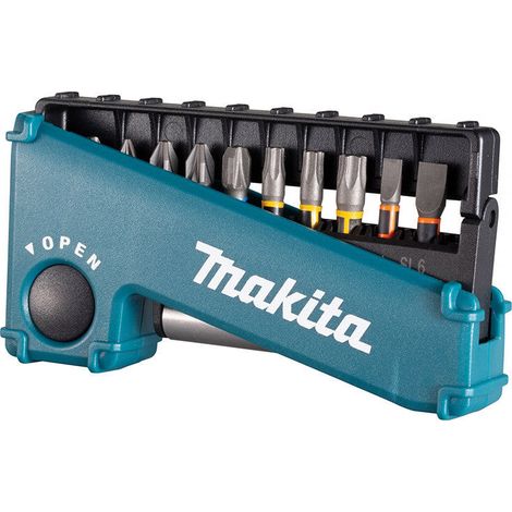 Makita – Jeu d'embouts de vissage 11 pièces E03573 – Longueur 25mm – Types PH2, PZ1, PZ2, PZ3, T20, T25, T30 – Ultra Mag pour visseuses à chocs