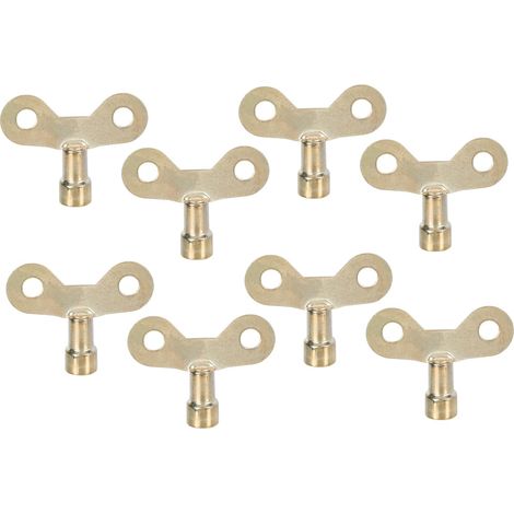 Lot de 10 Clés de Purge Radiateur en Fer, Clé à Robinet Multifonctionnelle Or, Économise L'effort, Compatible Nombreuses Vannes pour Usage Domestique (1/5)