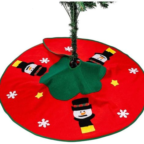 Tapis de table en forme de sapin de Noël pour décoration de fête de Noël (rouge) (1/5)