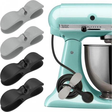 Organiseur de cordons pour appareils de cuisine - Lot de 4 enrouleurs de cordons autocollants (1/5)