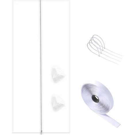 Kit de sellado para puertas de aire acondicionado portátil con cordón, burlete para puertas correderas, 210 × 90 cm, impermeable, fácil de instalar, apto para el hogar y la oficina. (1/4)