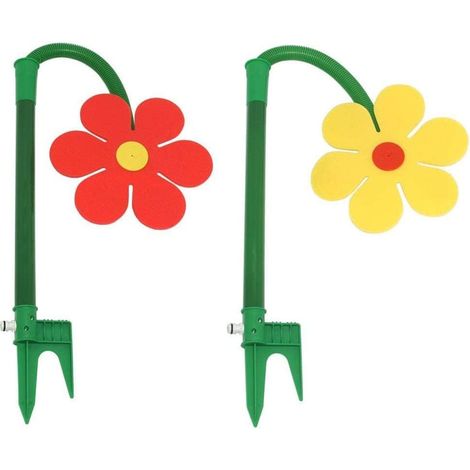 2PCS Arroseurs de pelouse de jardin, arroseurs de jardin de fleurs de soleil dansant drôles pour arroser et jouer aux enfants (1/5)