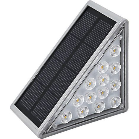 1 Stück Solar-Treppenleuchte für den Außenbereich, regensicher, ohne Verkabelung, weißes Licht