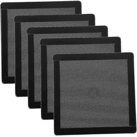 Grille de protection anti-poussière pour ventilateur de boîtier d'ordinateur PC, cadre magnétique en PVC noir