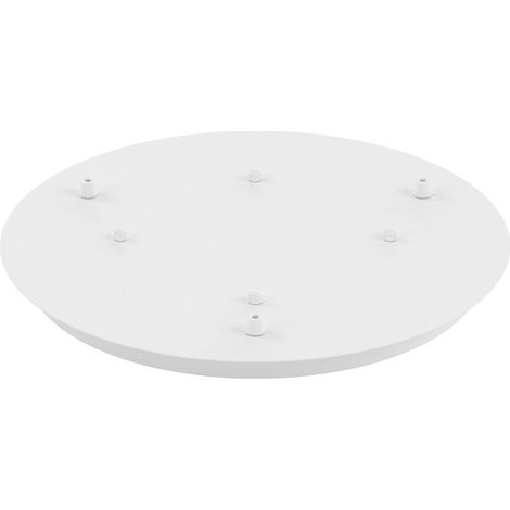 Rosone Tondo Metallo Bianco 3 Fori D40Cm