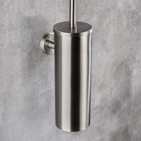 Porte Brosse Toilette Acier Inoxydable Brosse WC Mural Facile Installé Parfait pour Salle de Bains Toilettes WC Imperméable Facile à nettoyer (1/3)