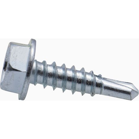 Vis autoperceuse 5,5 x 38 mm – Tête hexagonale – Acier zingué – Lot de 9 vis pour fixation bois dur – Vissage rapide en série – Vissal