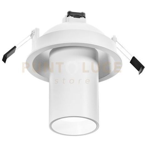 GFA1380- FARETTO AD INCASSO ORIENTABILE 1 LUCE ATTACCO GU10 COLORE BIANCO SATINATO D.5,7CM