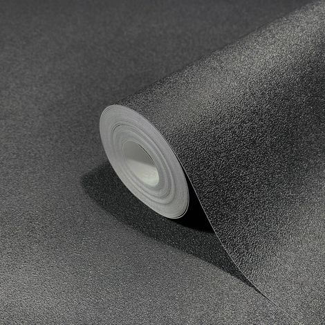 Papier Peint Adhésif Noir Structuré Film Autocollant pour Meubles Moderne pour Murs et Meubles 6,00 x 0,53 m Made in Germany