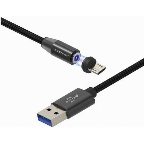 MaxTech - Cavo Micro Usb Ricarica Dati Luce Magnetica Led 1mt Per Smartphone Maxtech F-s026 - (1/5)