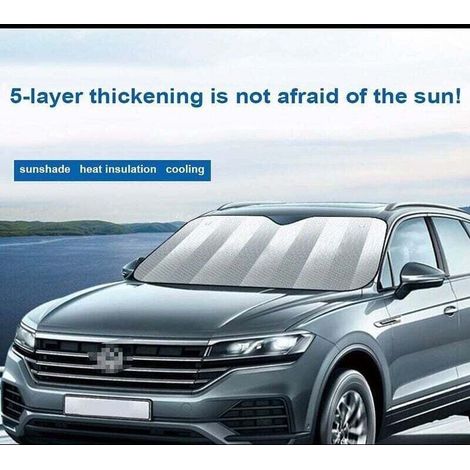 Couverture Pare-Brise de Voiture Pare Soleil, Universel Ombrage Isolation Protection Solaire D'été Pare-Brise Protection Pare-Soleil Couverture avec Protection UV,60cm x 130cm