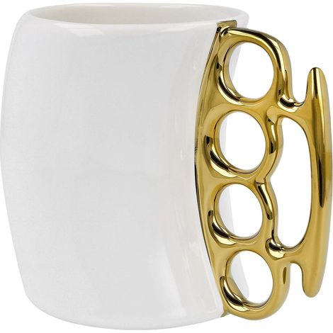 LYERCW - Mug « Poing américain » (1 pièce), tasse à café, tasse en céramique en forme de théière, mug humoristique, mug entre amis (1/3)