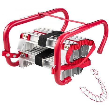 Échelle de Corde 4 m Échelle de Secours Incendie Rétractable 2 (1/5)