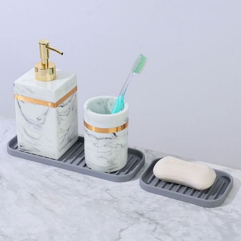 Porte-Eponge - Silicone Flexible - Pour Évier Et Comptoir De Cuisine Ou Salle De Bain - Lot De 2 (1/5)