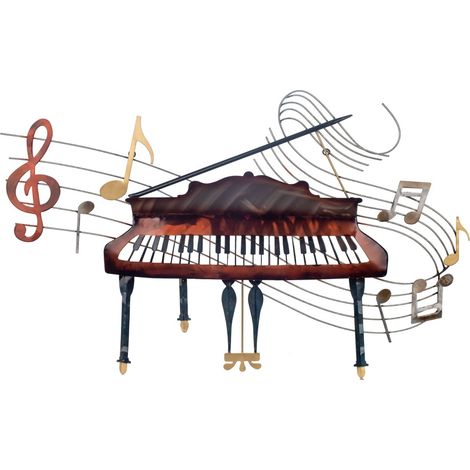 Signes Grimalt Adorno Pared Jardín Adorno Pared  Adorno Pared Piano Apliques Metal Multicolor 2x93x57cm 36862