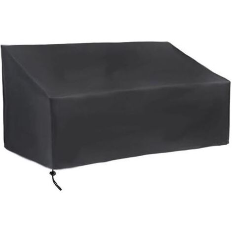 Housse de protection imperméable pour banc d'extérieur, jardin, parc, terrasse 2places (134 x 66 x 89 cm) (1/4)