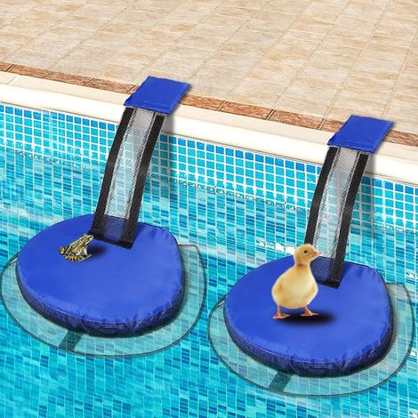 Lot de 2 rampes d'évasion pour sauver les animaux pour piscine, échappement de créatures de piscine, rampes flottantes de sauvetage de piscine, grenouille pour piscine, canard, pour petits animaux