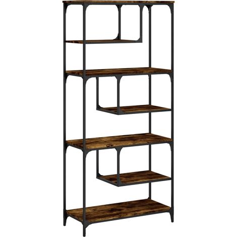 Maison Exclusive - Bücherregal Räuchereiche 81x36x176 cm Holzwerk