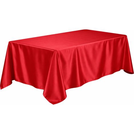 Tovaglia da Tavola Rettangolare in Raso Opaco Oro 150x300 cm Elegante e Lavabile -Avorio (1/5)