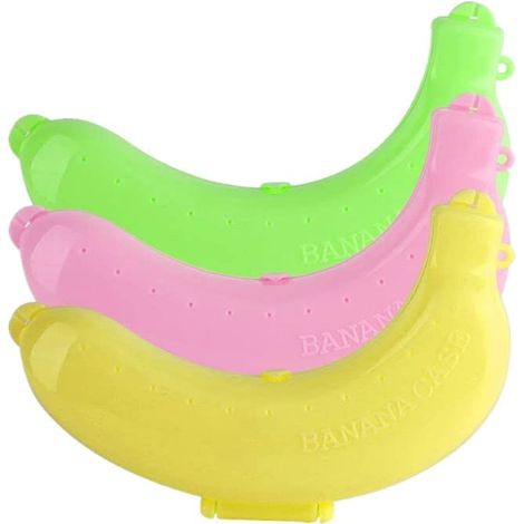 Lot de 3 boîtes de rangement en plastique en forme de banane pour fruits (1/5)
