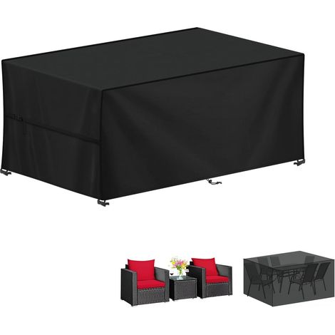 Housse Salon de Jardin Exterieur, Housses Table de Jardin 420D Tissu Oxford Bâche Table Jardin, Housse Protection Table Jardin, Imperméable Housses pour Table de Jardin, 150x90x75cm (1/5)