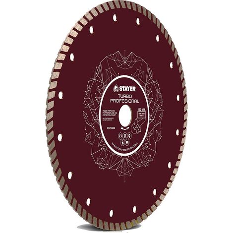Disco turbo a raffreddamento rapido STAYER Professional H7 per il taglio di materiali di media e bassa durezza (12250 RPM) Ø125m