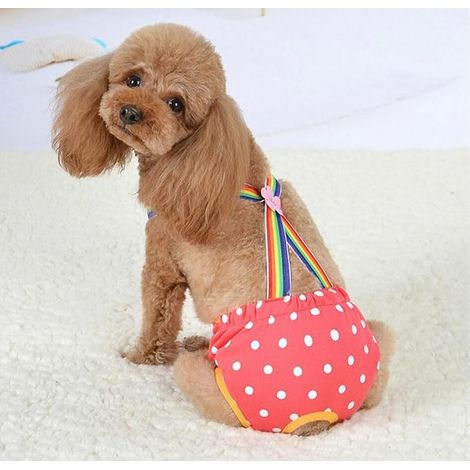Reusable Dog Diaper Pants Hygienic Pants for Small Dogs (1/4)