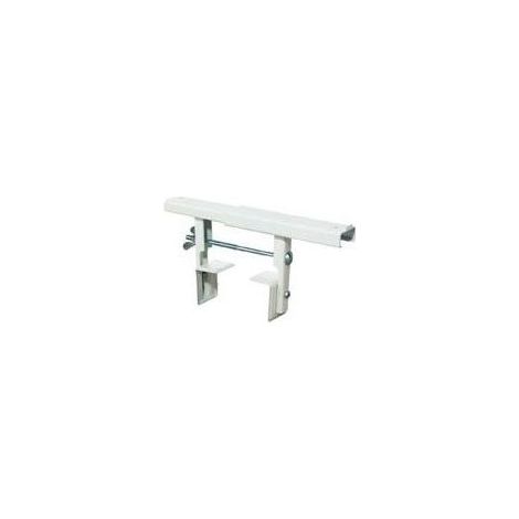 Support de tablette à pinces pour radiateur – Acier blanc – Longueur 190 mm – Largeur 35 mm – Épaisseur 1,5 mm – Pour tablette jusqu'à 280 mm (1/4)
