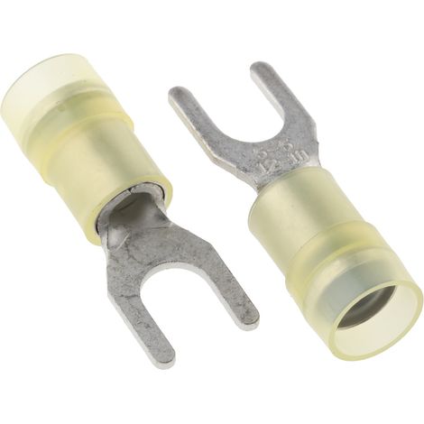 Cosse à fourche à sertir RS PRO Isolé, Jaune 10AWG 6mm² 12AWG 4mm²