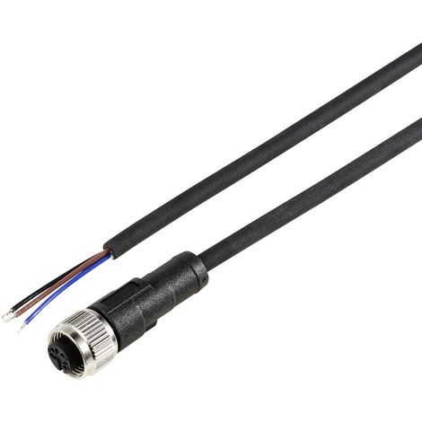 TRU COMPONENTS TC-12833148 Sensor-/Aktor-Anschlussleitung M12 Kupplung, gerade 5 m Polzahl Sensoren: