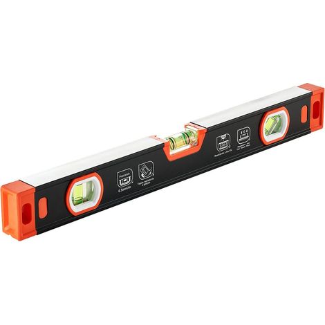 Niveau Torpille 3 Pièces Aluminium 225/400/600 mm, Outils Magnétiques, 3 Vials Vertes, Mesure Multi-Angles pour Rénovation (1/5)